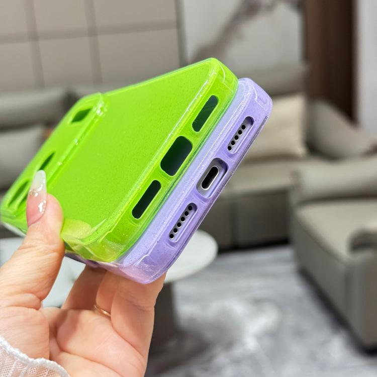 For iPhone Air Jelly Glitter Solid Color TPU Phone Case