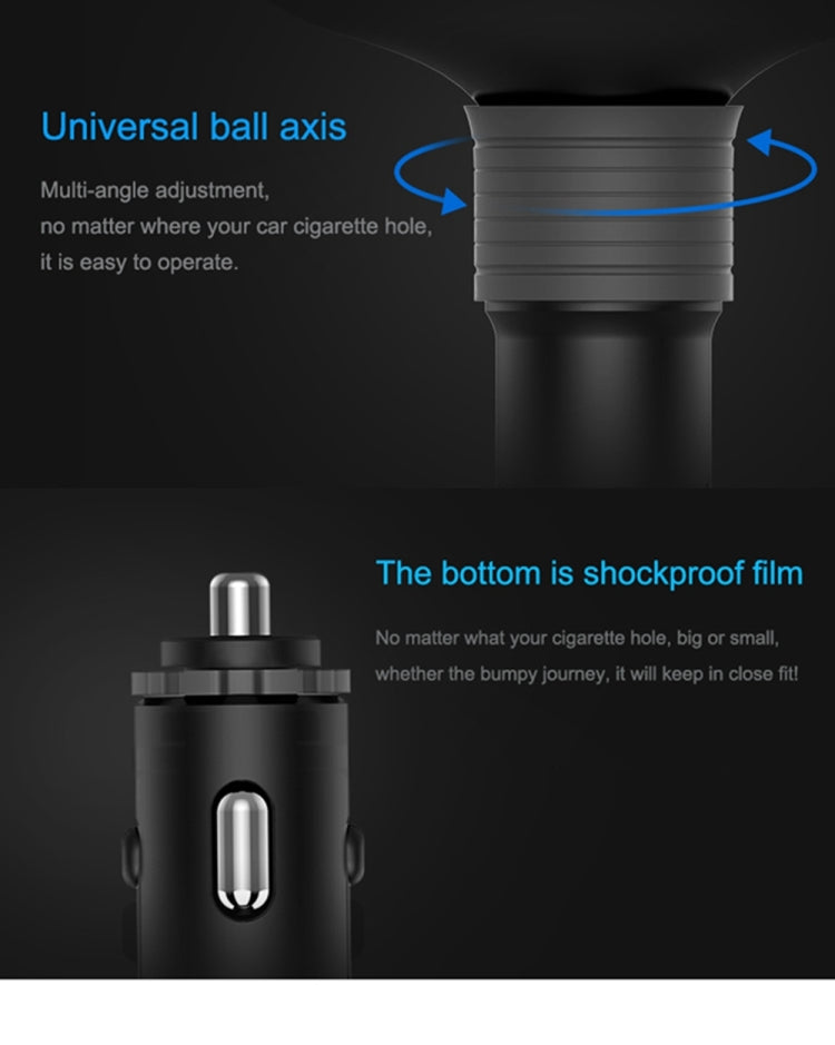 BT74 Car Bluetooth MP3 Music Player Digital Large Screen FM Transmitter Handsfree Call Dual USB Car MP3 Player