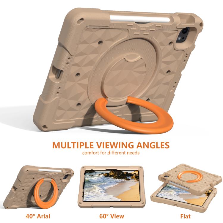For iPad 2026 / 2025 / Air 11 2026 / 2025 Magic Ring Rotation Holder Shockproof Tablet Case with Shoulder Straps