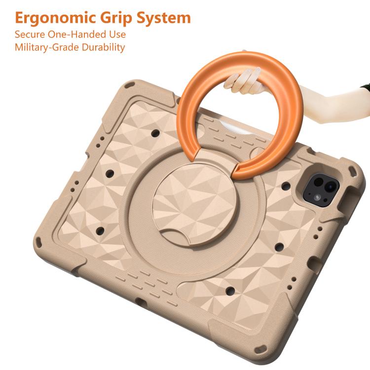For iPad 2026 / 2025 / Air 11 2026 / 2025 Magic Ring Rotation Holder Shockproof Tablet Case with Shoulder Straps