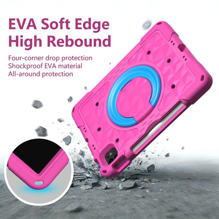 For iPad 2026 / 2025 / Air 11 2026 / 2025 Magic Ring Rotation Holder Shockproof Tablet Case with Shoulder Straps