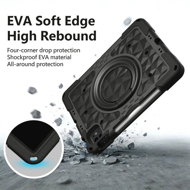 For iPad 2026 / 2025 / Air 11 2026 / 2025 Magic Ring Rotation Holder Shockproof Tablet Case with Shoulder Straps