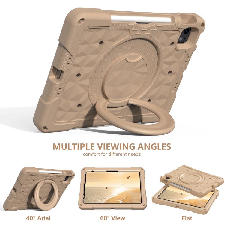 For iPad 2026 / 2025 / Air 11 2026 / 2025 Magic Ring Rotation Holder Shockproof Tablet Case with Shoulder Straps