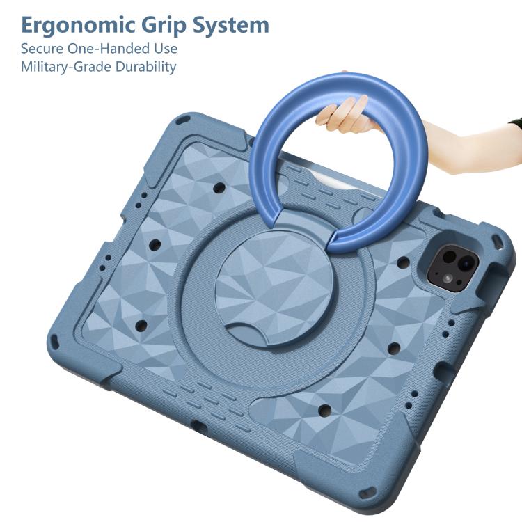For iPad 2026 / 2025 / Air 11 2026 / 2025 Magic Ring Rotation Holder Shockproof Tablet Case with Shoulder Straps