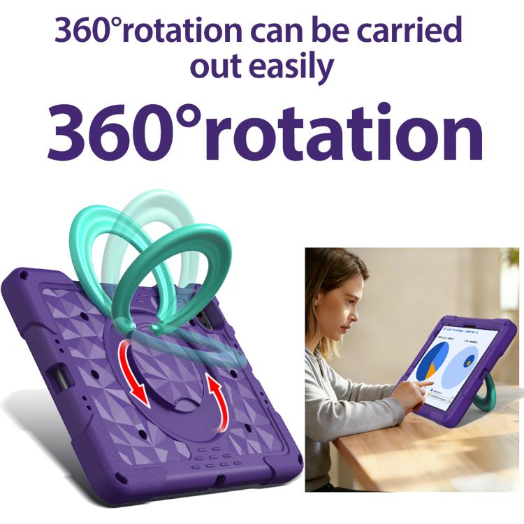 For iPad 2026 / 2025 / Air 11 2026 / 2025 Magic Ring Rotation Holder Shockproof Tablet Case with Shoulder Straps