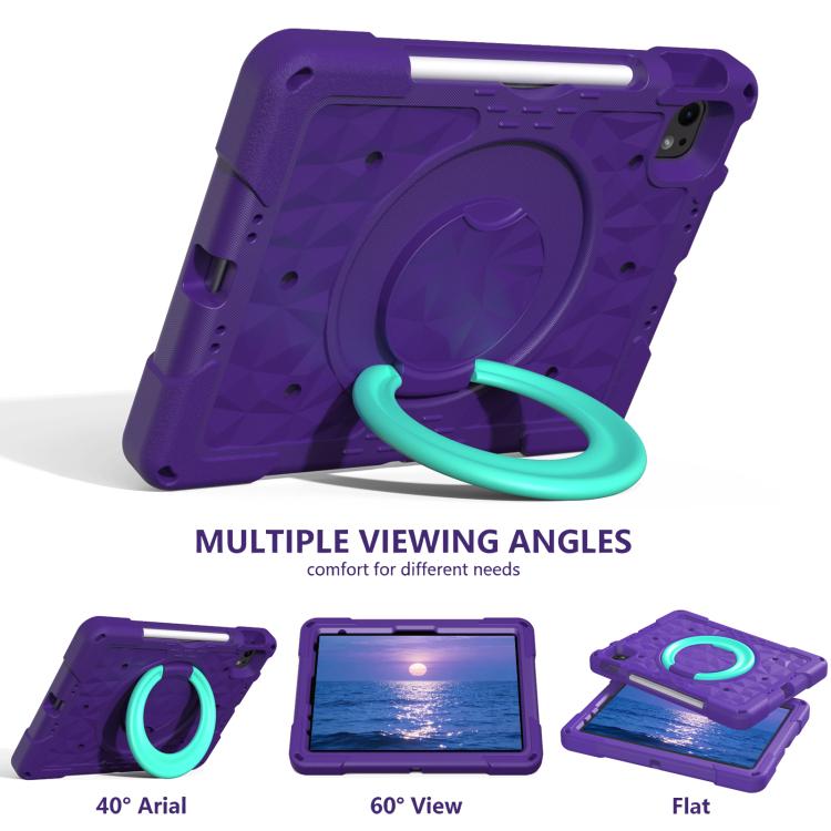 For iPad 2026 / 2025 / Air 11 2026 / 2025 Magic Ring Rotation Holder Shockproof Tablet Case with Shoulder Straps