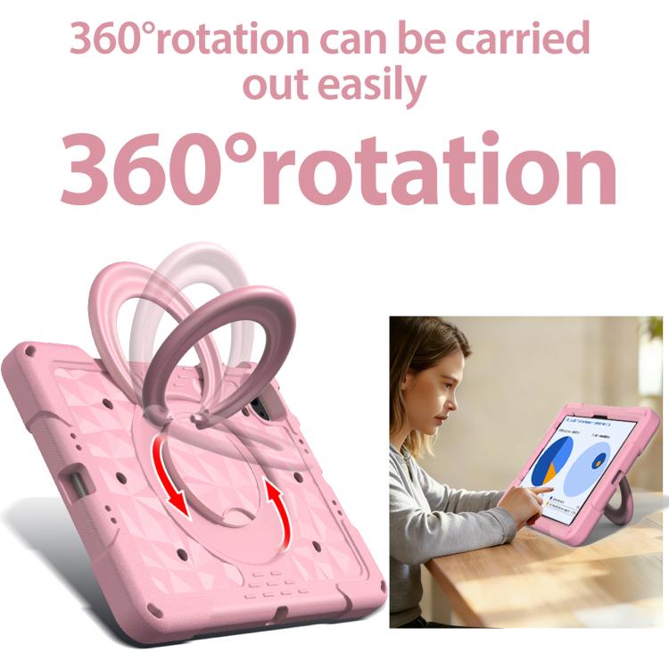 For iPad 2026 / 2025 / Air 11 2026 / 2025 Magic Ring Rotation Holder Shockproof Tablet Case with Shoulder Straps