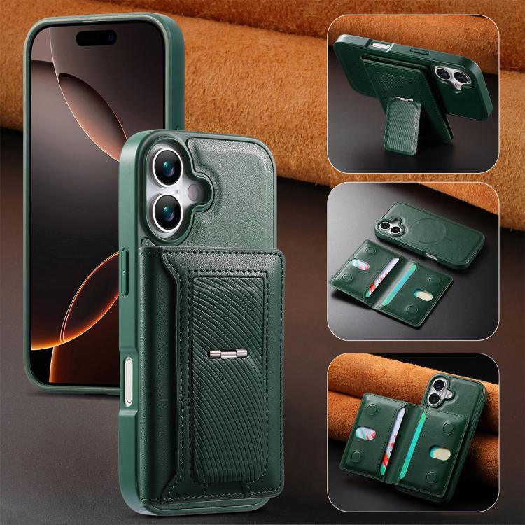 For iPhone 17 CaseNeo Retro Hinge Folding Wallet Magnetic Back Phone Case