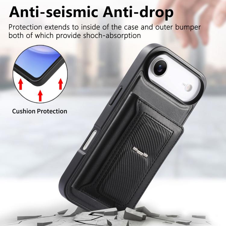 For iPhone Air CaseNeo Retro Hinge Folding Wallet Magnetic Back Phone Case
