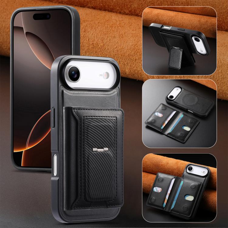 For iPhone Air CaseNeo Retro Hinge Folding Wallet Magnetic Back Phone Case