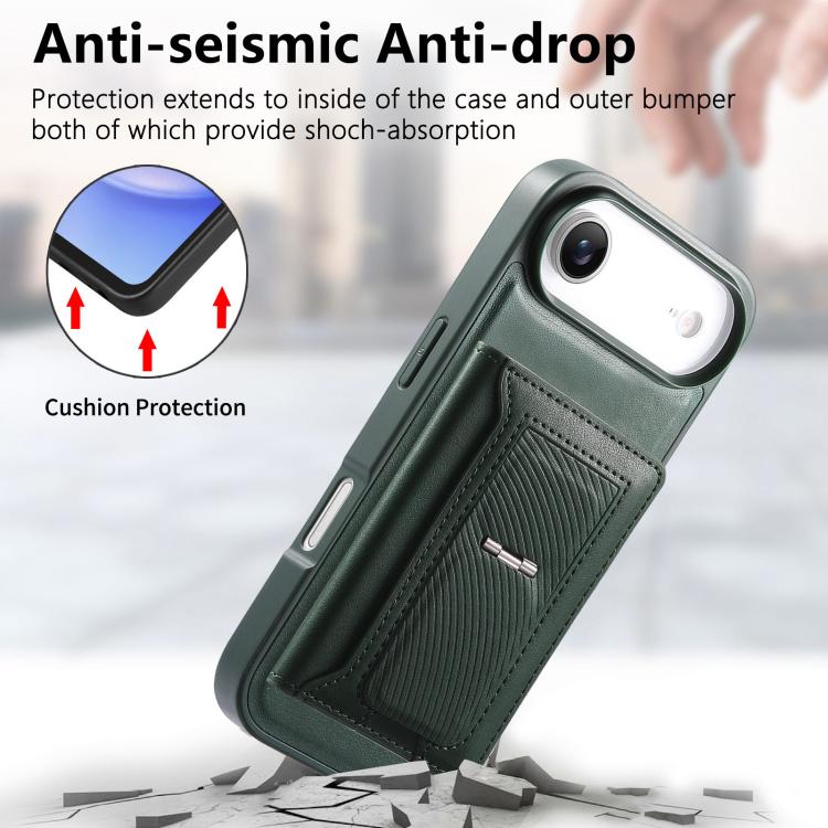 For iPhone Air CaseNeo Retro Hinge Folding Wallet Magnetic Back Phone Case