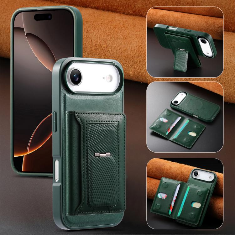 For iPhone Air CaseNeo Retro Hinge Folding Wallet Magnetic Back Phone Case