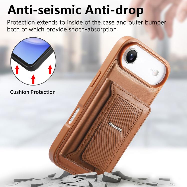 For iPhone Air CaseNeo Retro Hinge Folding Wallet Magnetic Back Phone Case