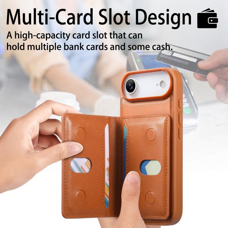 For iPhone Air CaseNeo Retro Hinge Folding Wallet Magnetic Back Phone Case