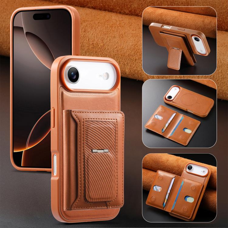 For iPhone Air CaseNeo Retro Hinge Folding Wallet Magnetic Back Phone Case