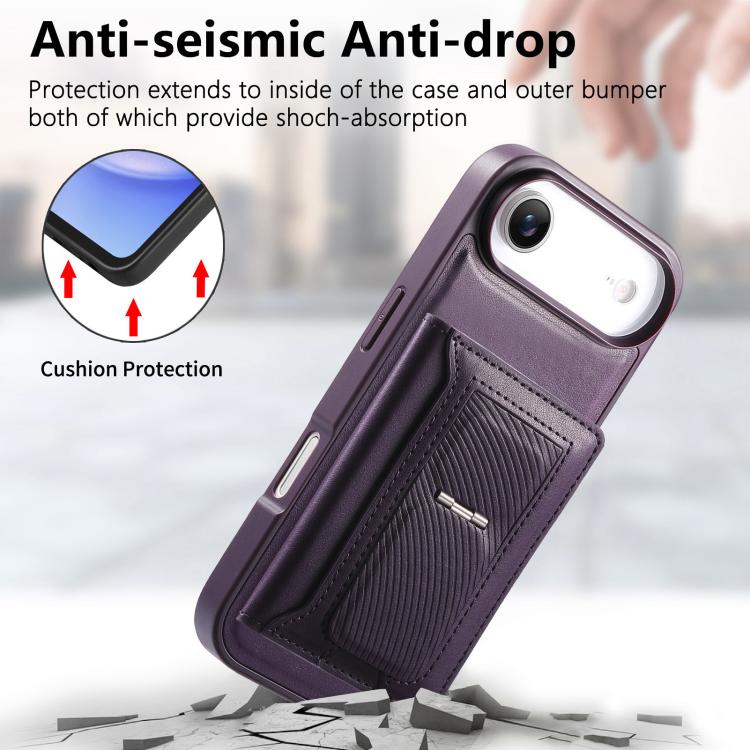 For iPhone Air CaseNeo Retro Hinge Folding Wallet Magnetic Back Phone Case