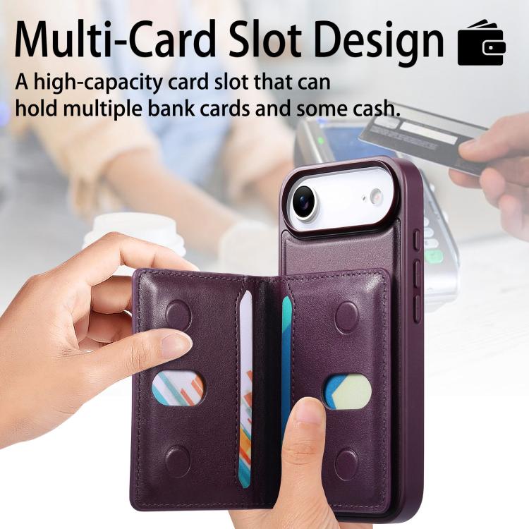 For iPhone Air CaseNeo Retro Hinge Folding Wallet Magnetic Back Phone Case