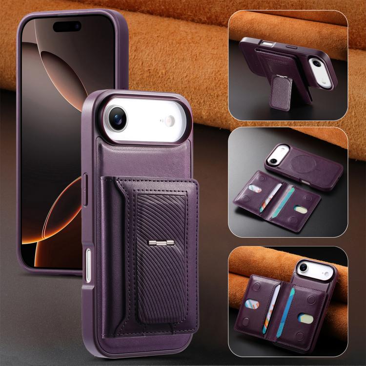 For iPhone Air CaseNeo Retro Hinge Folding Wallet Magnetic Back Phone Case