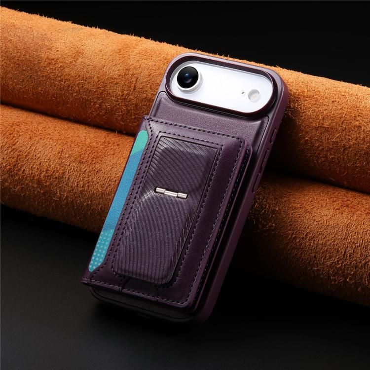 For iPhone Air CaseNeo Retro Hinge Folding Wallet Magnetic Back Phone Case