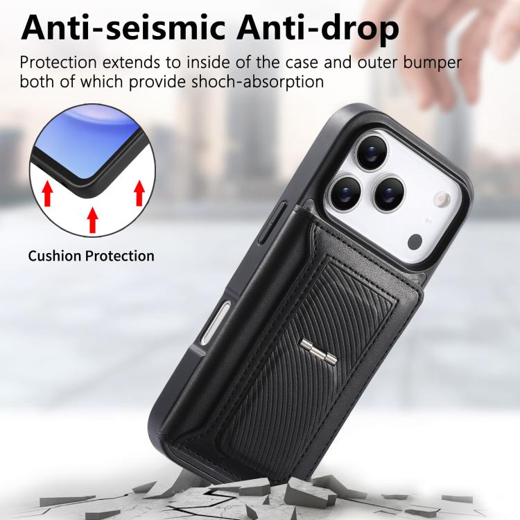For iPhone 17 Pro CaseNeo Retro Hinge Folding Wallet Magnetic Back Phone Case