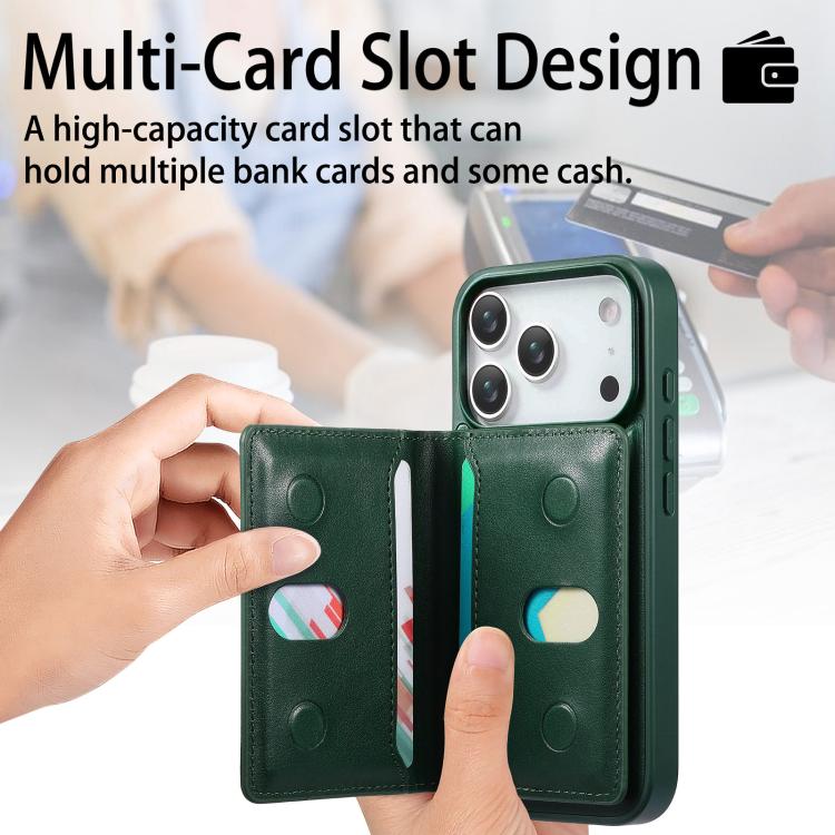 For iPhone 17 Pro CaseNeo Retro Hinge Folding Wallet Magnetic Back Phone Case