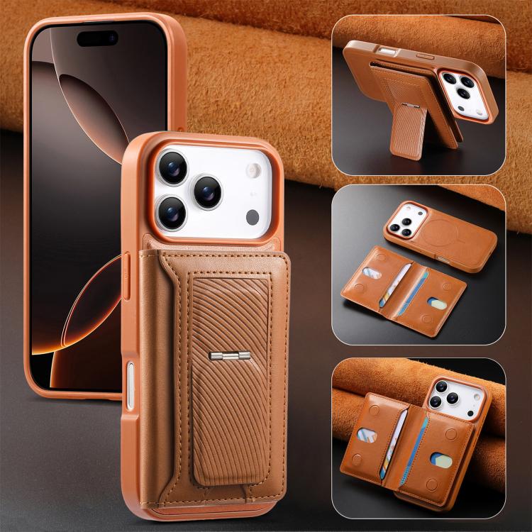 For iPhone 17 Pro CaseNeo Retro Hinge Folding Wallet Magnetic Back Phone Case