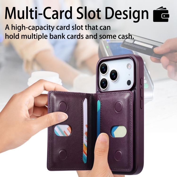 For iPhone 17 Pro CaseNeo Retro Hinge Folding Wallet Magnetic Back Phone Case