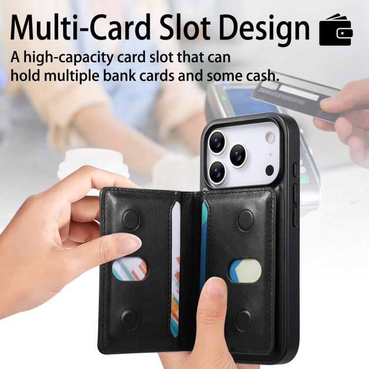 For iPhone 17 Pro Max CaseNeo Retro Hinge Folding Wallet Magnetic Back Phone Case
