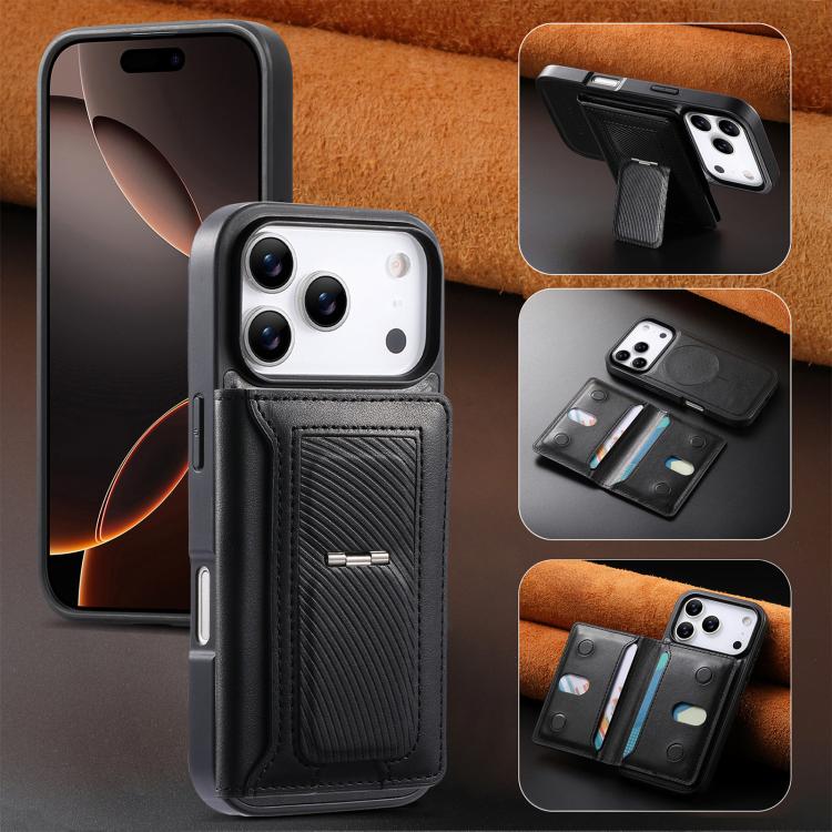 For iPhone 17 Pro Max CaseNeo Retro Hinge Folding Wallet Magnetic Back Phone Case