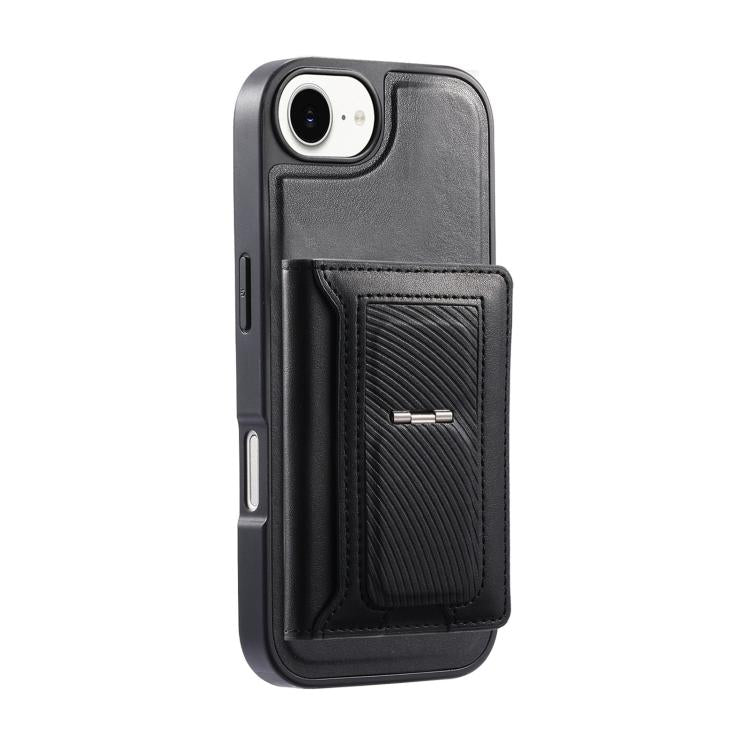 For iPhone 17e / 16e CaseNeo Retro Hinge Folding Wallet Magnetic Back Phone Case