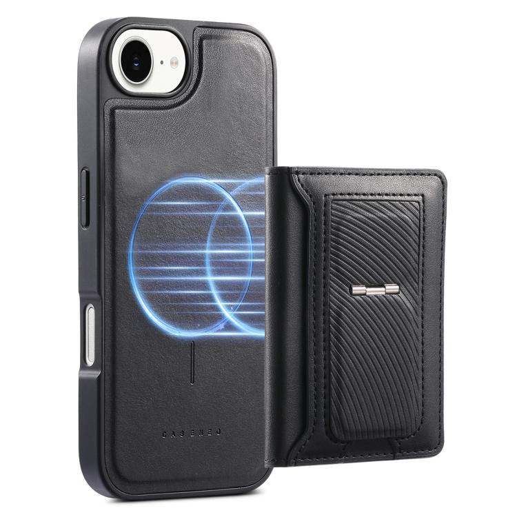 For iPhone 17e / 16e CaseNeo Retro Hinge Folding Wallet Magnetic Back Phone Case