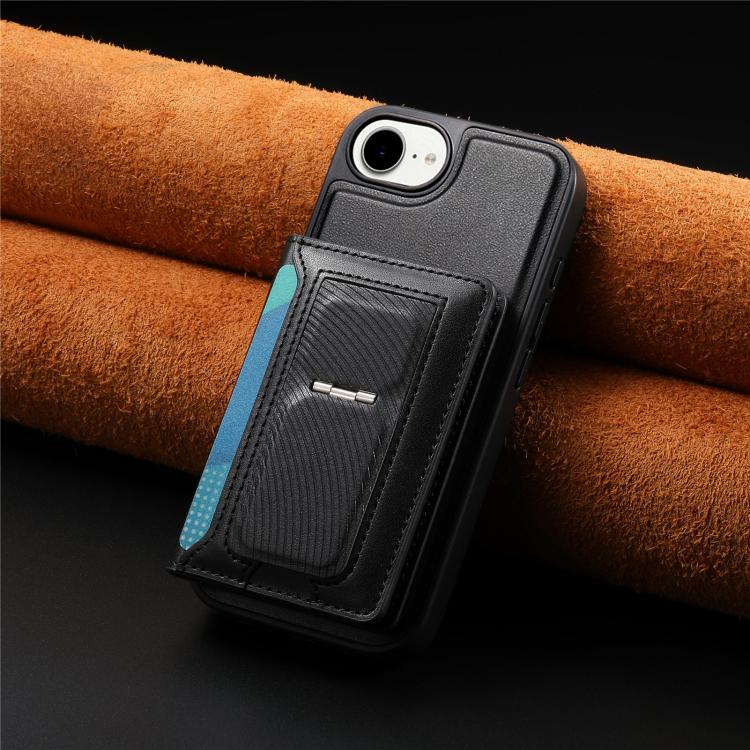 For iPhone 17e / 16e CaseNeo Retro Hinge Folding Wallet Magnetic Back Phone Case