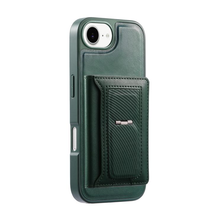 For iPhone 17e / 16e CaseNeo Retro Hinge Folding Wallet Magnetic Back Phone Case