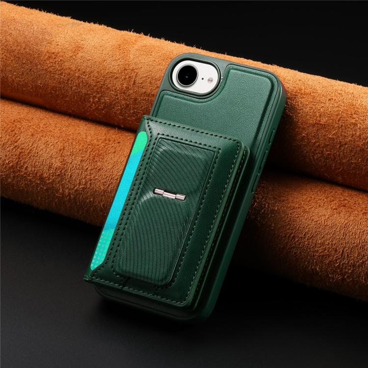 For iPhone 17e / 16e CaseNeo Retro Hinge Folding Wallet Magnetic Back Phone Case