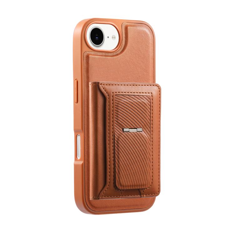 For iPhone 17e / 16e CaseNeo Retro Hinge Folding Wallet Magnetic Back Phone Case
