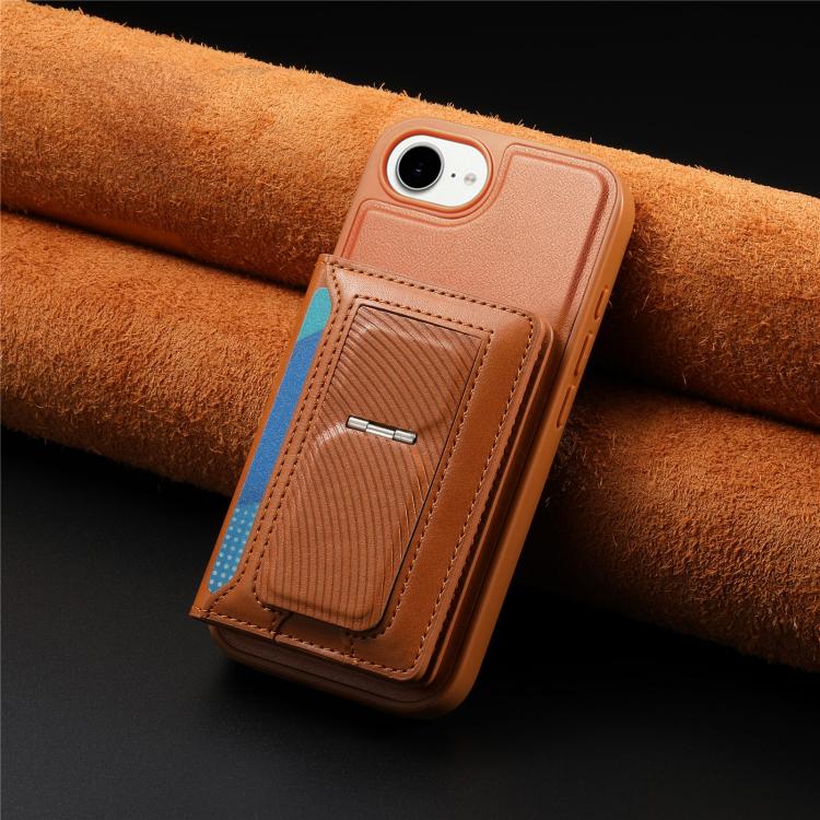 For iPhone 17e / 16e CaseNeo Retro Hinge Folding Wallet Magnetic Back Phone Case