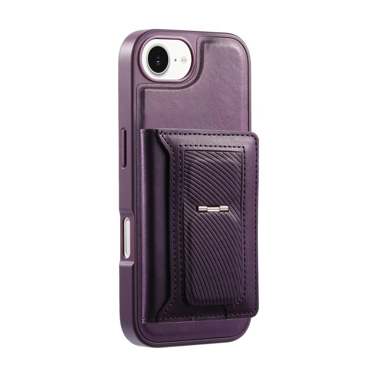 For iPhone 17e / 16e CaseNeo Retro Hinge Folding Wallet Magnetic Back Phone Case