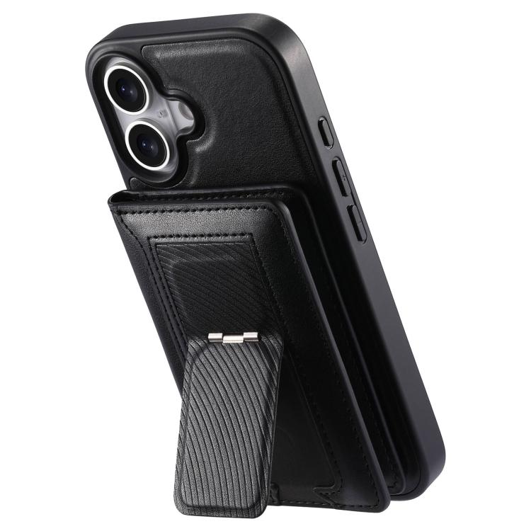 For iPhone 16 CaseNeo Retro Hinge Folding Wallet Magnetic Back Phone Case