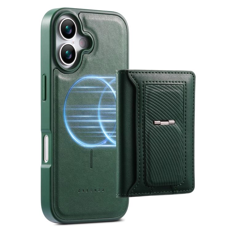 For iPhone 16 CaseNeo Retro Hinge Folding Wallet Magnetic Back Phone Case