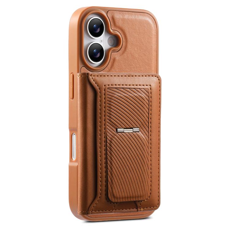 For iPhone 16 CaseNeo Retro Hinge Folding Wallet Magnetic Back Phone Case
