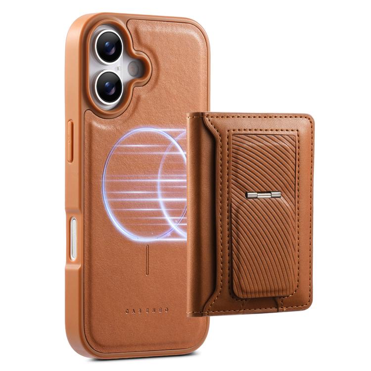 For iPhone 16 CaseNeo Retro Hinge Folding Wallet Magnetic Back Phone Case