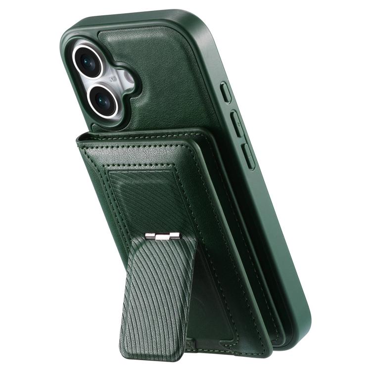 For iPhone 16 Plus CaseNeo Retro Hinge Folding Wallet Magnetic Back Phone Case