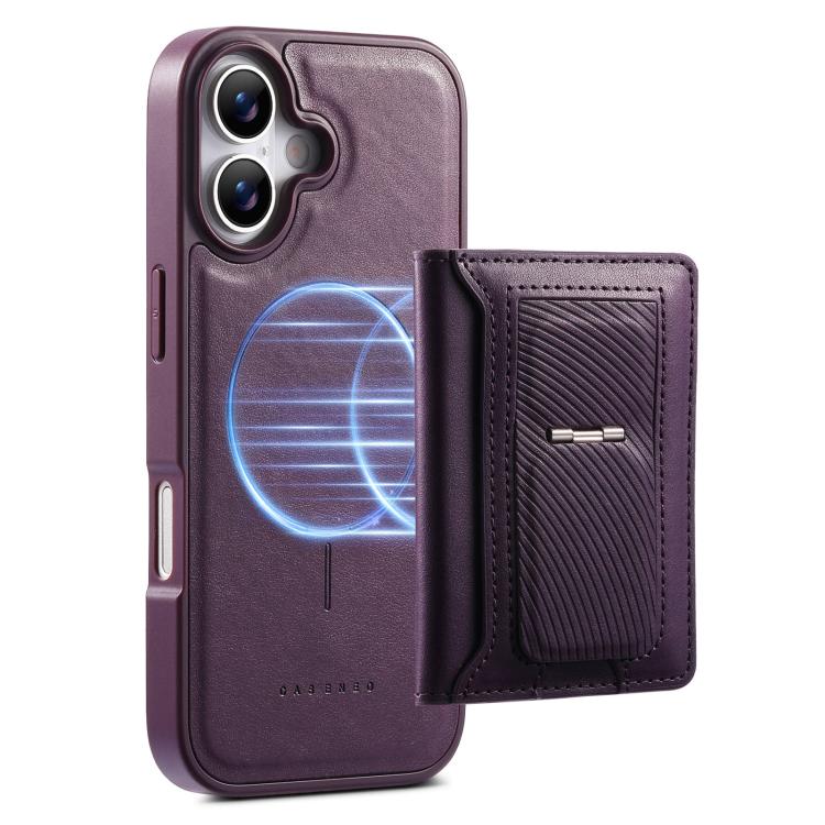 For iPhone 16 Plus CaseNeo Retro Hinge Folding Wallet Magnetic Back Phone Case