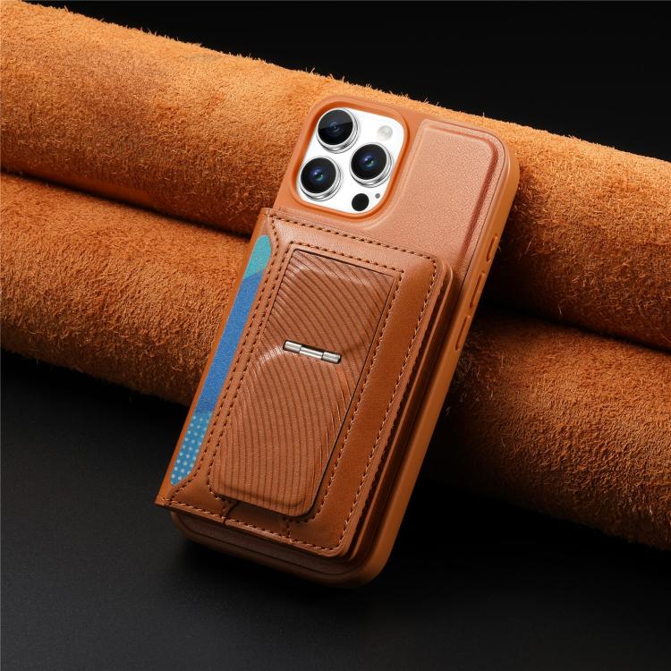 For iPhone 16 Pro CaseNeo Retro Hinge Folding Wallet Magnetic Back Phone Case