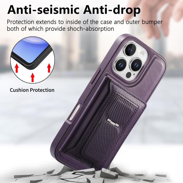 For iPhone 16 Pro CaseNeo Retro Hinge Folding Wallet Magnetic Back Phone Case