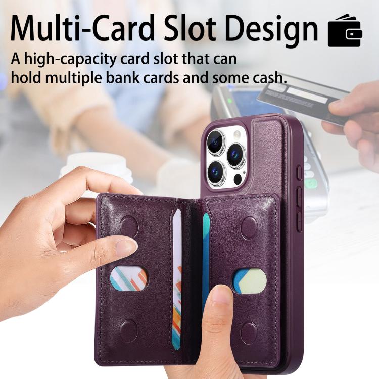 For iPhone 16 Pro Max CaseNeo Retro Hinge Folding Wallet Magnetic Back Phone Case