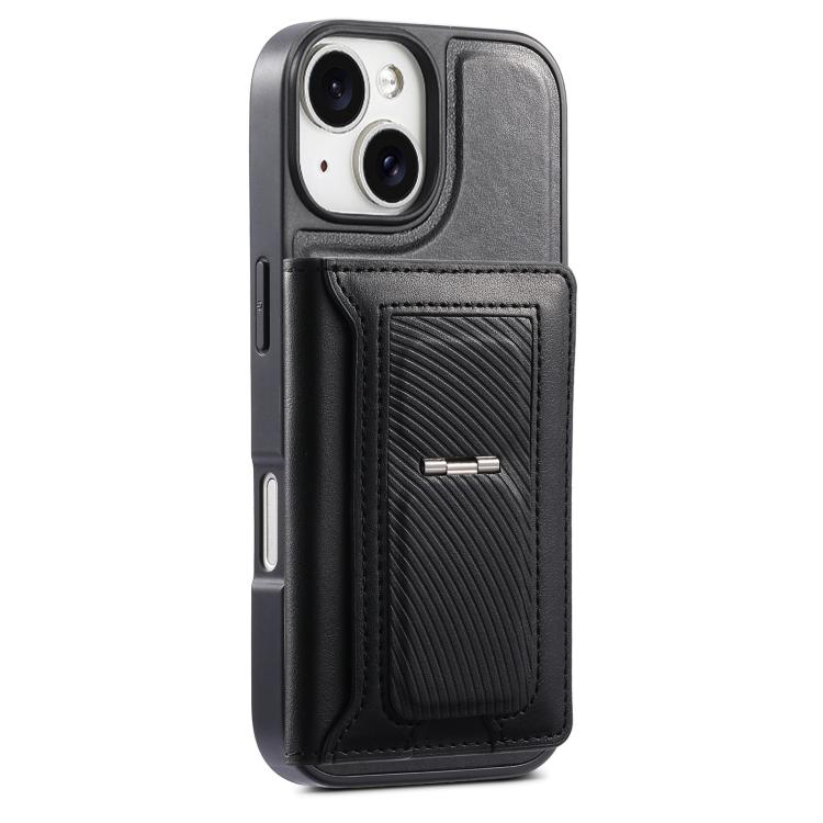 For iPhone 15 Plus CaseNeo Retro Hinge Folding Wallet Magnetic Back Phone Case