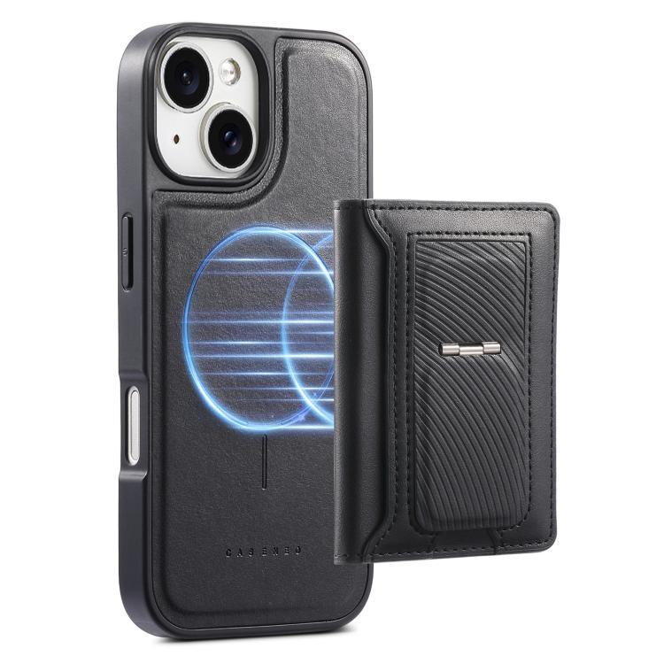 For iPhone 15 Plus CaseNeo Retro Hinge Folding Wallet Magnetic Back Phone Case