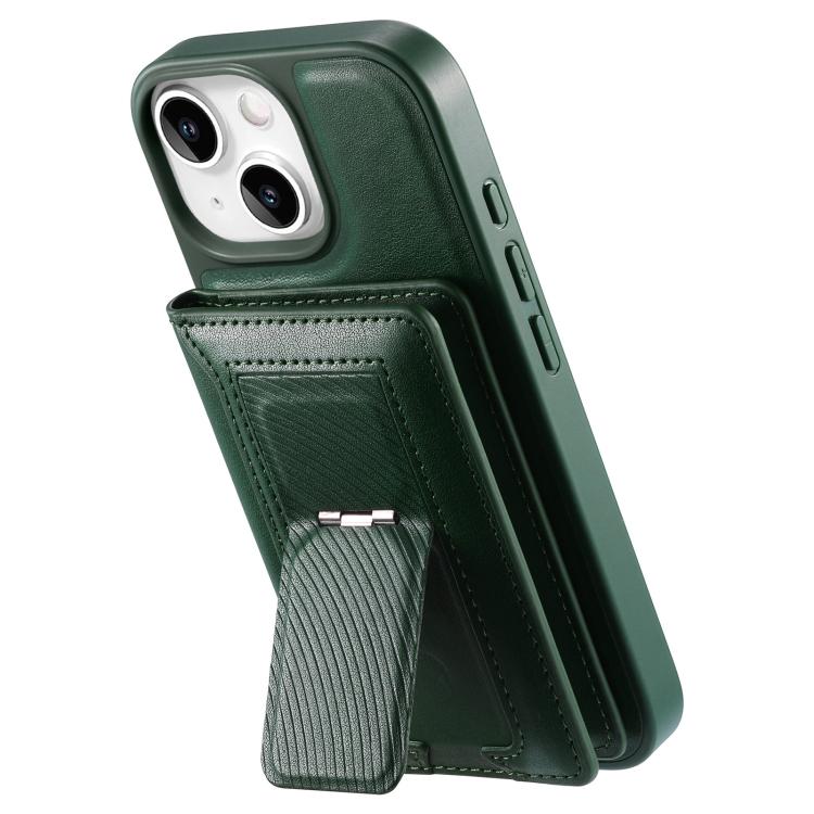 For iPhone 15 Plus CaseNeo Retro Hinge Folding Wallet Magnetic Back Phone Case