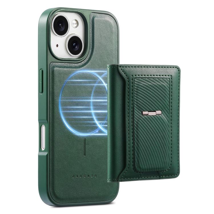 For iPhone 15 Plus CaseNeo Retro Hinge Folding Wallet Magnetic Back Phone Case